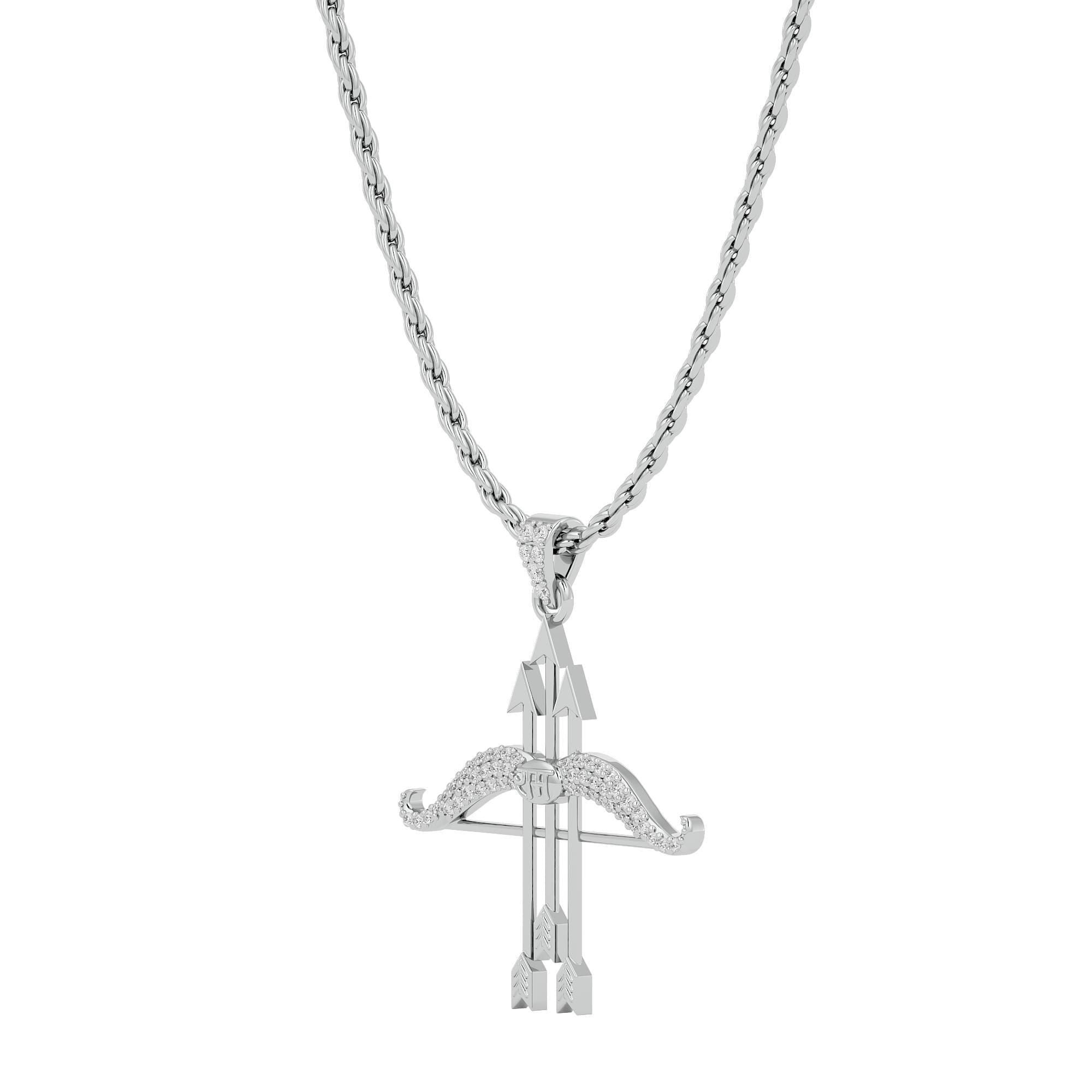 Ram Dhanush Silver Plated Pendant Chain for Men ( Classic & Casual Wear)